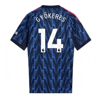 Billige Fotballdrakt Arsenal Viktor Gyokeres #14 Replika Bortedrakt 2025-26 Kortermet